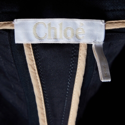 مملوكة مسبقًا Chloe Anthracite Blue Linen Blend Loose Pants S
