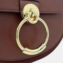 Pre Owned Chloe Red Brown Leather Small Tess Shoulder Bag