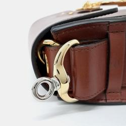 Pre Owned Chloe Red Brown Leather Small Tess Shoulder Bag