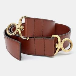 Pre Owned Chloe Red Brown Leather Small Tess Shoulder Bag