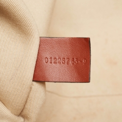 Chloe Beige/Brown Canvas and Leather Large Woody Tote