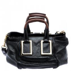 Pre Owned حقيبة كلوي إيثيل جلد أسود