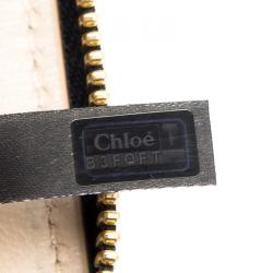 Chloe Black Leather Marcie Zip Around Wallet