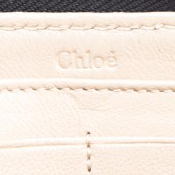 Chloe Black Leather Marcie Zip Around Wallet