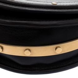 Pre Owned Chloe Black Leather Small Nile Minaudière Crossbody Bag