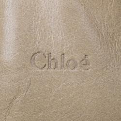 Pre Owned حقيبة يد كلوي إثيل جلدية ذهبية كبيرة 