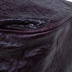 Chloe Dark Purple Patent Leather Paddington Tote