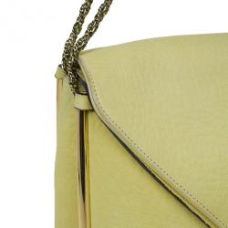 Pre Owned Chloe Yellow Leather Sally Bag
