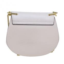 Pre Owned Chloe Pink Leather Medium Drew Bag