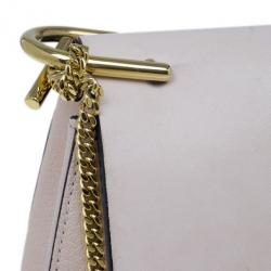 Pre Owned Chloe Pink Leather Medium Drew Bag