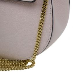 Pre Owned Chloe Pink Leather Medium Drew Bag