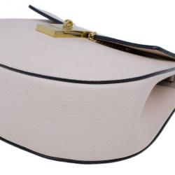 Pre Owned Chloe Pink Leather Medium Drew Bag