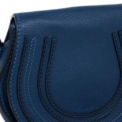 Pre Owned Chloe Blue Leather Mini Marcie Crossbody