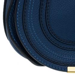 Pre Owned Chloe Blue Leather Mini Marcie Crossbody