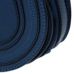 Pre Owned Chloe Blue Leather Mini Marcie Crossbody