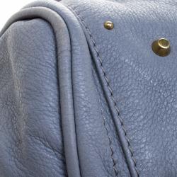 Pre Owned Chloe Light Blue Leather Medium Paddington Satchel