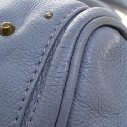 Pre Owned Chloe Light Blue Leather Medium Paddington Satchel