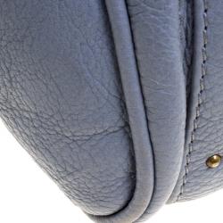 Pre Owned Chloe Light Blue Leather Medium Paddington Satchel