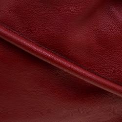 Pre Owned Chloe Red Leather Large Paraty Shoulder Bag