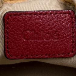 Pre Owned Chloe Red Leather Large Paraty Shoulder Bag