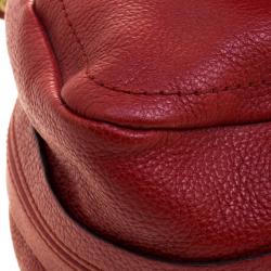 Pre Owned Chloe Red Leather Large Paraty Shoulder Bag