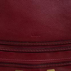 Pre Owned Chloe Red Leather Large Marcie Satchel