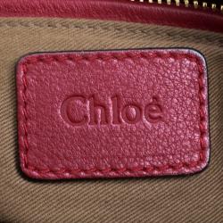 Pre Owned Chloe Red Leather Large Marcie Satchel