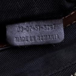 Pre Owned Chloe Metallic Black Leather Kerala Dome Satchel