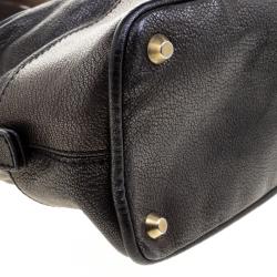 Pre Owned Chloe Metallic Black Leather Kerala Dome Satchel