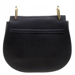 Chloe Black Leather Medium Drew Shoulder Bag