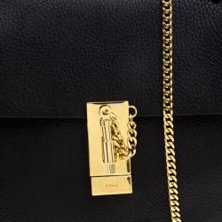 Chloe Black Leather Medium Drew Shoulder Bag