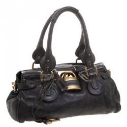 Pre Owned Chloe Black Leather Medium Paddington Satchel