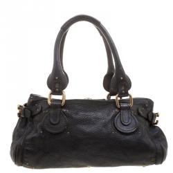 Chloe Black Leather Medium Paddington Satchel