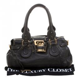 Pre Owned Chloe Black Leather Medium Paddington Satchel