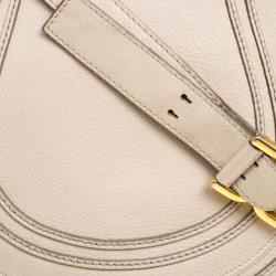 Pre Owned Chloe Beige Leather Medium Marcie Crossbody Bag
