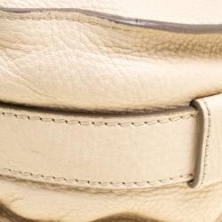 Pre Owned Chloe Beige Leather Medium Marcie Crossbody Bag