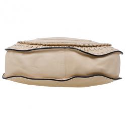 Pre Owned Chloe Cream Leather Marcie Messenger Bag