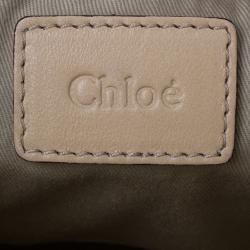 Pre Owned Chloe Cream Leather Marcie Messenger Bag