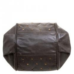 Pre Owned Chloe Dark Grey Leather Mini Ethel Satchel