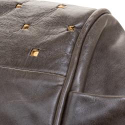 Pre Owned Chloe Dark Grey Leather Mini Ethel Satchel