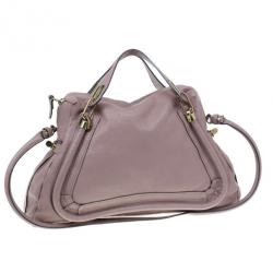 مملوكة مسبقًا Chloe Mauve Leather Large Paraty