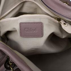 مملوكة مسبقًا Chloe Mauve Leather Large Paraty