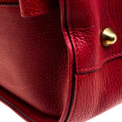 Pre Owned Chloé Red Leather Aurore Satchel