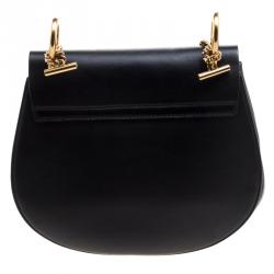 Pre Owned Chloe Black/Multicolor Leather/Python and Lizard Medium Drew Shoulder Bag