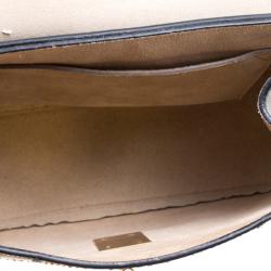 Pre Owned Chloe Black/Multicolor Leather/Python and Lizard Medium Drew Shoulder Bag