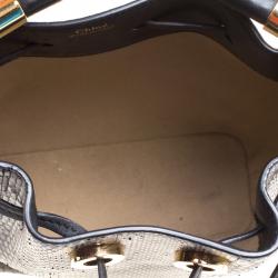 Pre Owned Chloe Black Python and Leather Gala Bucket Bag