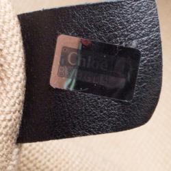 Pre Owned Chloe Black Python and Leather Gala Bucket Bag