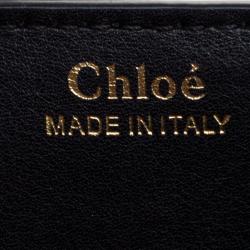 Pre Owned Chloe Black Python and Leather Gala Bucket Bag