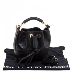 Pre Owned Chloe Black Python and Leather Gala Bucket Bag