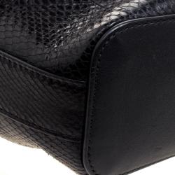 Pre Owned Chloe Black Python and Leather Gala Bucket Bag